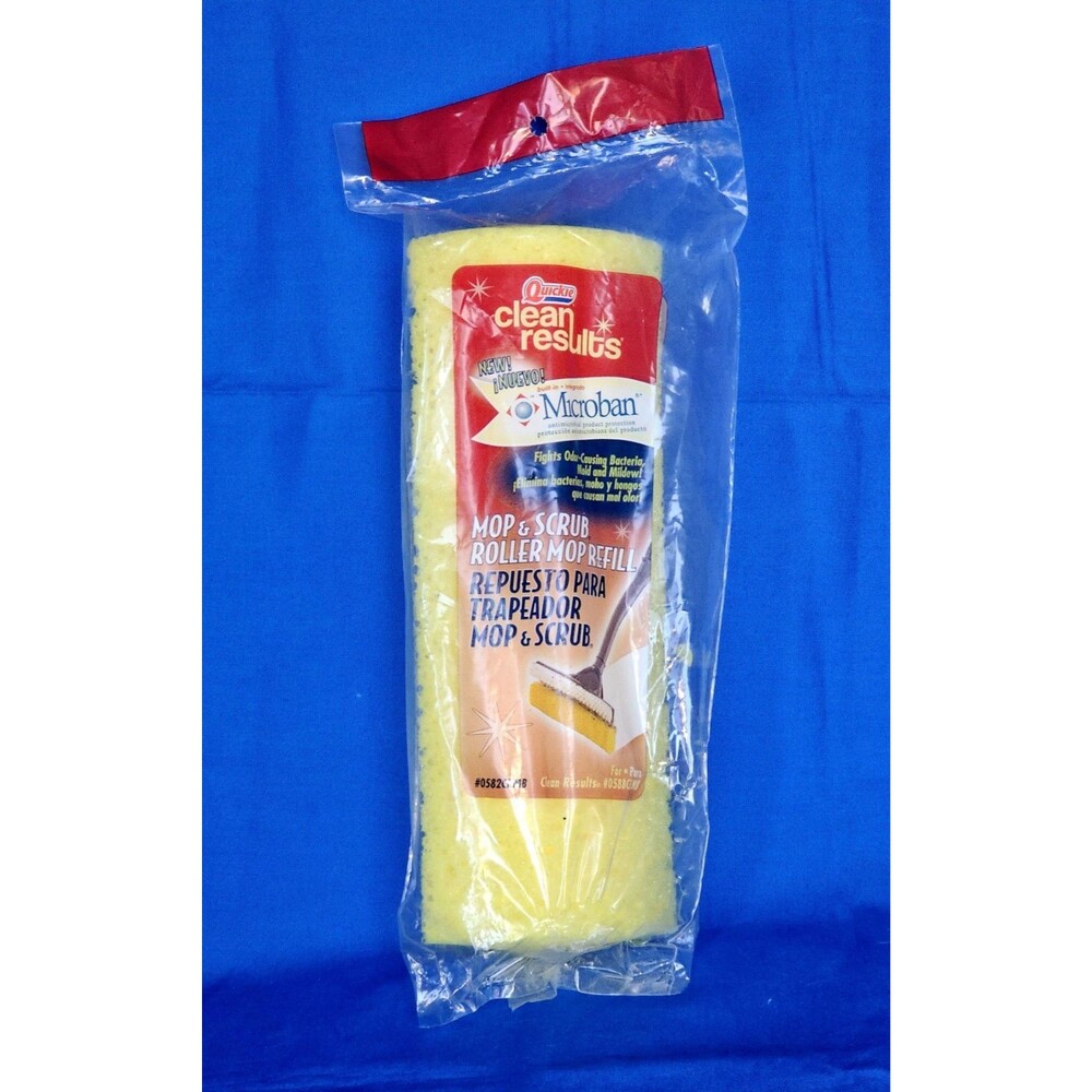 Quickie Clean Results Microban Mop & Scrub Roller Head Refill #0582CRMB Type M